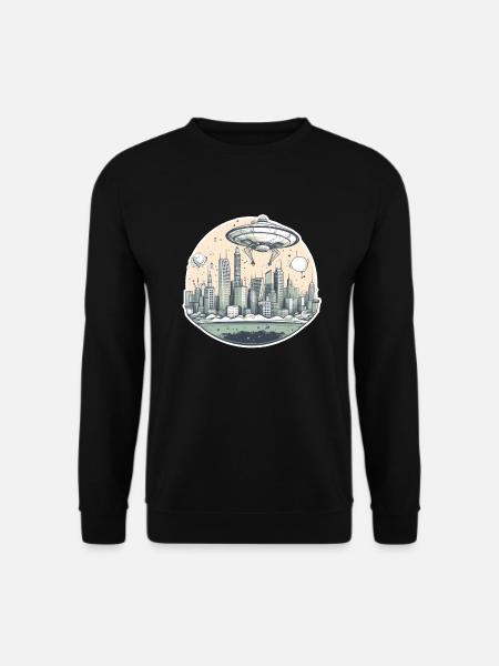 Alien Ufo Invasion - Unisex Pullover - Schwarz