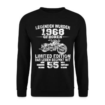 Motorrad Motorsport - Unisex Pullover - Schwarz - Vorne - Alina (178cm) & Michal (187cm)