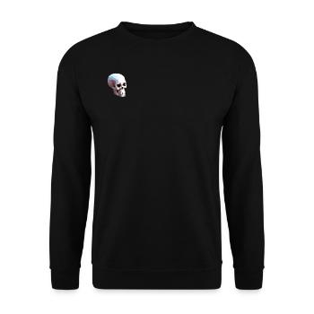 Happy Skull - Unisex Pullover - Schwarz - Vorne - Alina (178cm) & Michal (187cm)