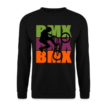 BMX Bike - Unisex Pullover - Schwarz - Vorne - Alina (178cm) & Michal (187cm)