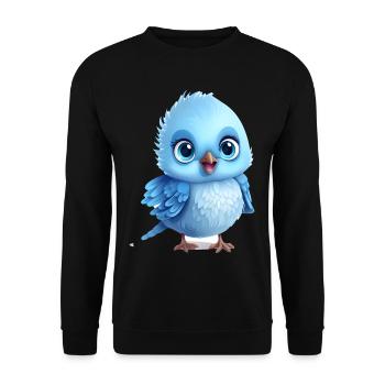 Cute Bird Baby - Unisex Sweatshirt - black - Front - Alina (178cm) & Michal (187cm)