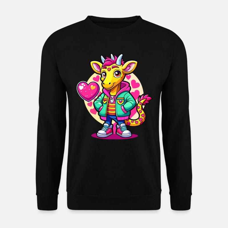 Giraffe Parade: Cool Giraffe - Unisex Sweatshirt - black