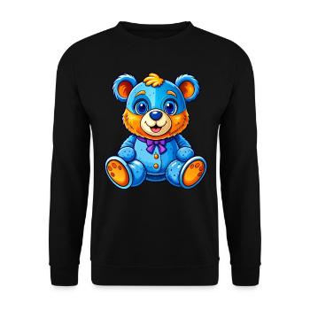 Teddy bleu - Sweat-shirt Unisexe - noir - Devant - Alina (178cm) & Michal (187cm)