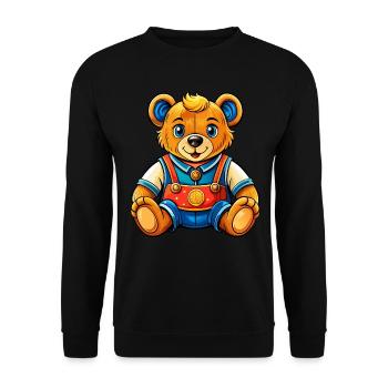 Mignon nounours - Sweat-shirt Unisexe - noir - Devant - Alina (178cm) & Michal (187cm)