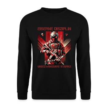 Discipline & Invincible - Unisex Sweatshirt - black - Front - Alina (178cm) & Michal (187cm)