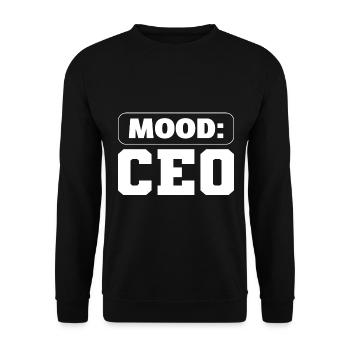 Lustiger Manager Hausmeister in einem Hotel - Unisex Pullover - Schwarz - Vorne - Alina (178cm) & Michal (187cm)