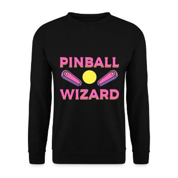 Pinball Wizard Arcade -Techniker - Unisex Pullover - Schwarz - Vorne - Alina (178cm) & Michal (187cm)