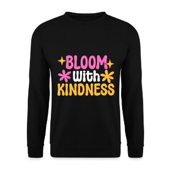 Bloom With Kindness Prediger - Unisex Pullover - Schwarz - Vorne - Alina (178cm) & Michal (187cm)