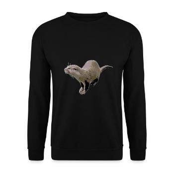 Otter - Unisex Pullover - Schwarz - Vorne - Alina (178cm) & Michal (187cm)