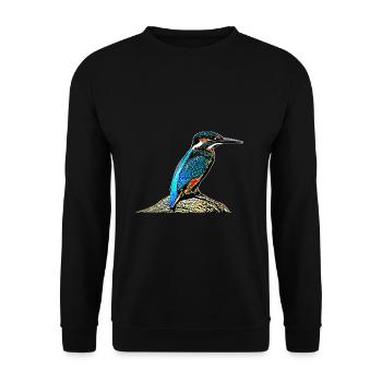 Eisvogel - Unisex Pullover - Schwarz - Vorne - Alina (178cm) & Michal (187cm)