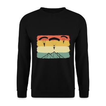 Parapente Montagne Parapente - Sweat-shirt Unisexe - noir - Devant - Alina (178cm) & Michal (187cm)
