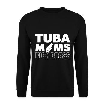 Tuba Moms Kick Brass - Unisex Pullover - Schwarz - Vorne - Alina (178cm) & Michal (187cm)
