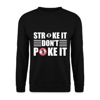 Lustiger Billard Poolspieler - Unisex Pullover - Schwarz - Vorne - Alina (178cm) & Michal (187cm)