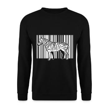 Barcode Zebra Zookeeper - Unisex Pullover - Schwarz - Vorne - Alina (178cm) & Michal (187cm)