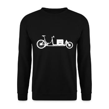 Vélo cargo avec caisse de bière - Sweat-shirt Unisexe - noir - Devant - Alina (178cm) & Michal (187cm)