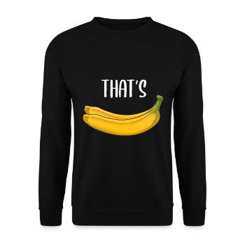 That's Bananas Lustige Bananen - Unisex Pullover - Schwarz - Vorne - Alina (178cm) & Michal (187cm)