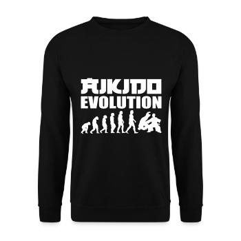 Aikido Evolution Aikido-Lehrer - Unisex Pullover - Schwarz - Vorne - Alina (178cm) & Michal (187cm)