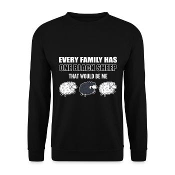 Familie schwarze Schafe Schäfer - Unisex Pullover - Schwarz - Vorne - Alina (178cm) & Michal (187cm)