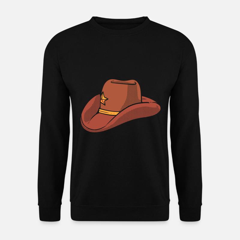 Cowboy Hat Jockey - Unisex Sweatshirt - black