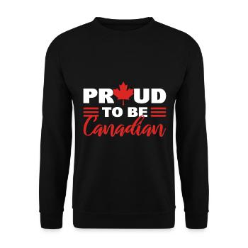 Proud To Be Canadian Beamter Einwanderungsbehörde - Unisex Pullover - Schwarz - Vorne - Alina (178cm) & Michal (187cm)