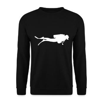 Plongeur - Sweat-shirt Unisexe - noir - Devant - Alina (178cm) & Michal (187cm)