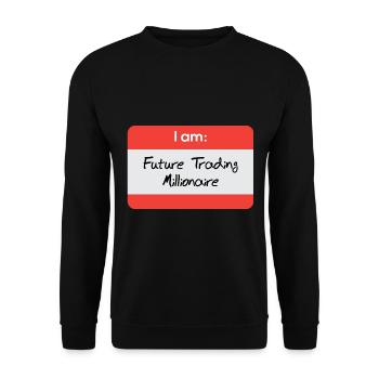 Future trading millionaire I Börse - Unisex Pullover - Schwarz - Vorne - Alina (178cm) & Michal (187cm)