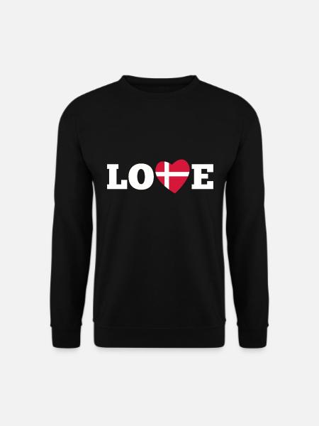 Love Dänemark - Unisex Pullover - Schwarz