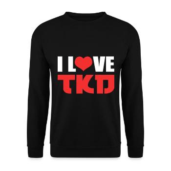 Liebe Taekwondo Taekwondo-Spieler - Unisex Pullover - Schwarz - Vorne - Alina (178cm) & Michal (187cm)