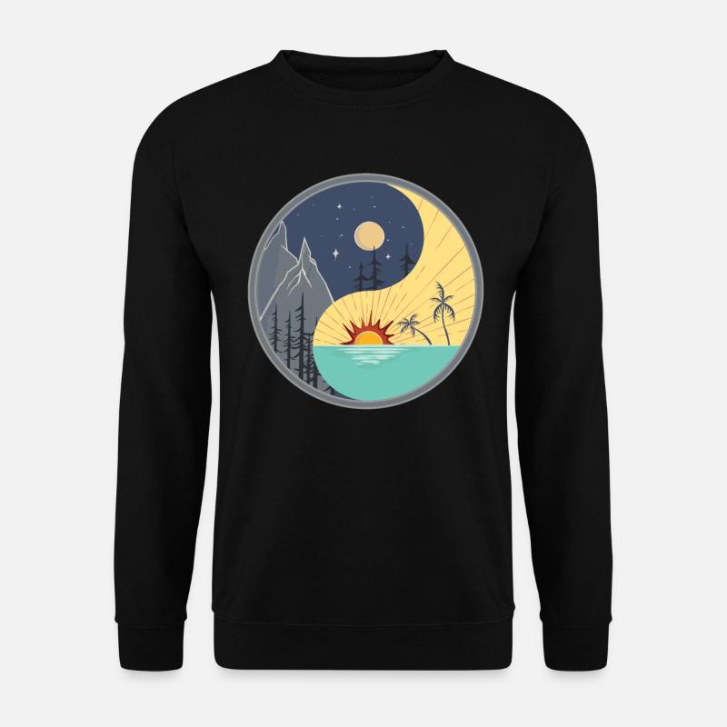 Yin Yang / day and night - Unisex Sweatshirt - black