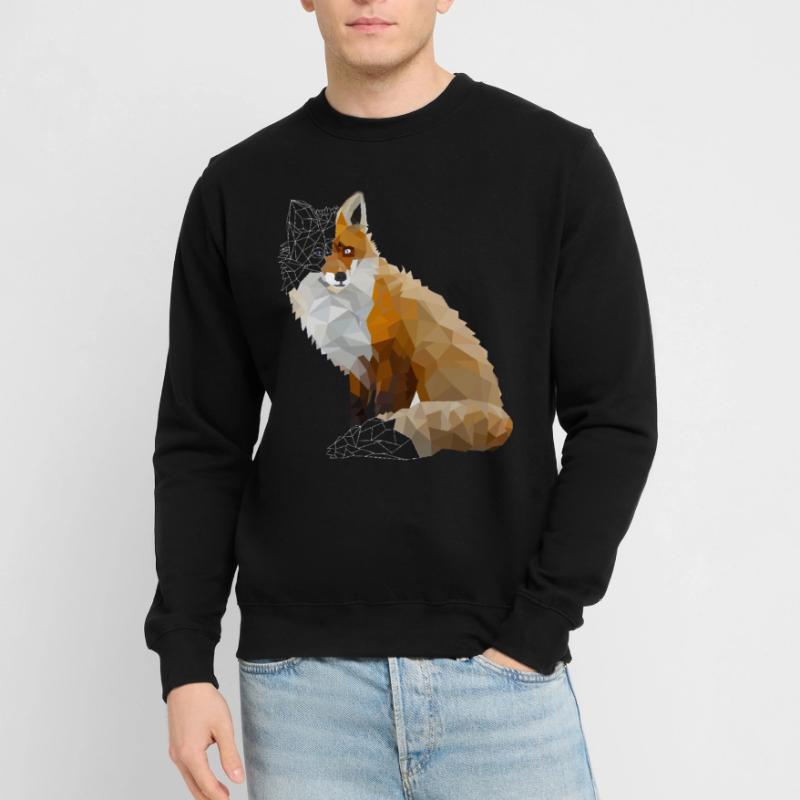 Polygon fox low poly Fox geometry gift idea Unisex Sweatshirt