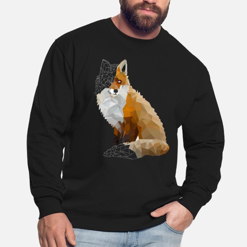 Polygon fox low poly Fox geometry gift idea Unisex Sweatshirt