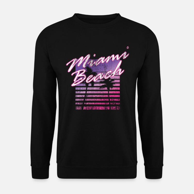 Miami Beach Retro 80s - Unisex Sweatshirt - black