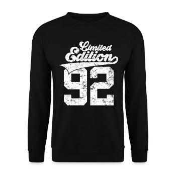 34TH BIRTHDAY LIMITED EDITION 1992 - Unisex Sweatshirt - black - Front - Alina (178cm) & Michal (187cm)