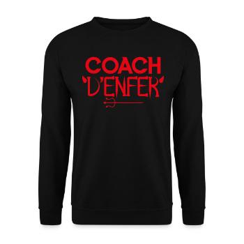Coach Enfer Coaching Entraîneur cadeau coach ! - Sweat-shirt Unisexe - noir - Devant - Alina (178cm) & Michal (187cm)