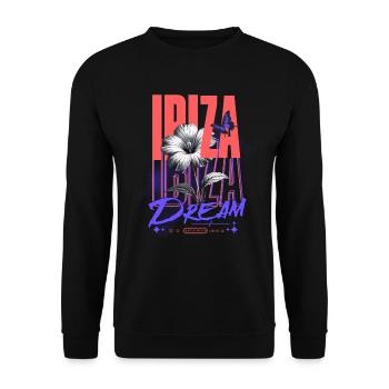 Ibiza Dream Streetwear - Unisex Pullover - Schwarz - Vorne - Alina (178cm) & Michal (187cm)