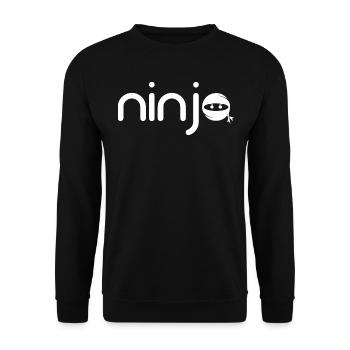 Ninja - Unisex Sweatshirt - black - Front - Alina (178cm) & Michal (187cm)
