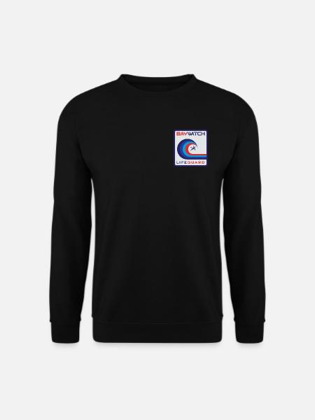 Baywatch Wave Lifeguard Chest Design - Unisex Sweatshirt - black