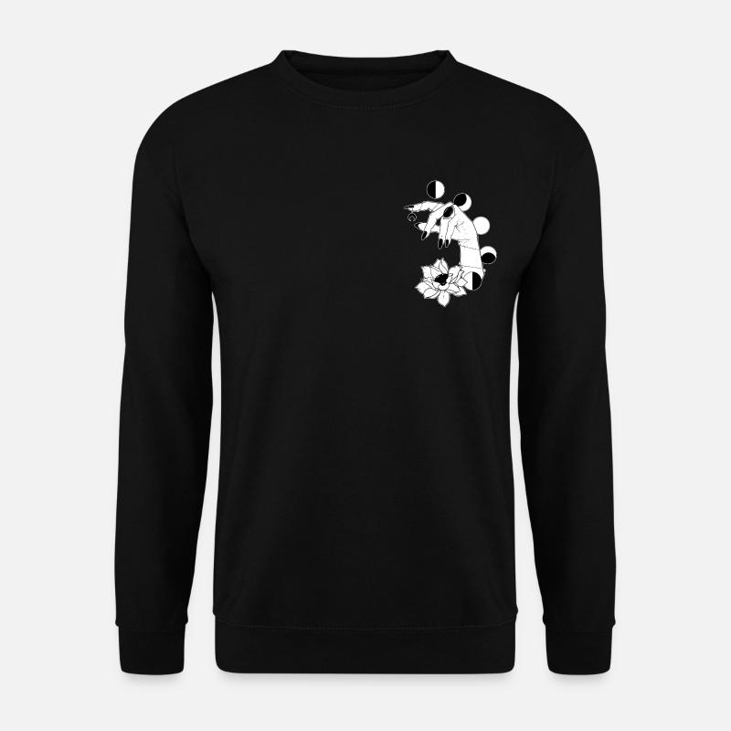 Hand und Monde - Unisex Pullover - Schwarz