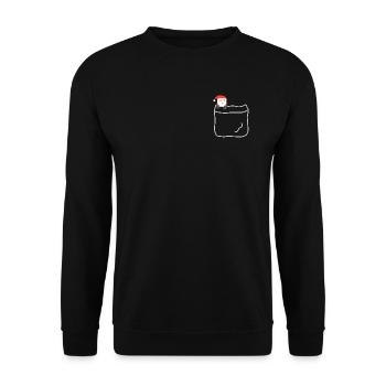Santa's bag - Unisex Sweatshirt - black - Front - Alina (178cm) & Michal (187cm)