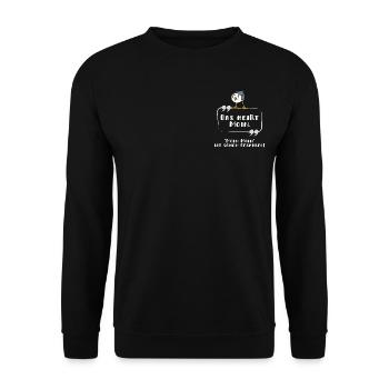 Das heißt Moin Gesabbel Möwe neugierigNorddeutsch - Unisex Pullover - Schwarz - Vorne - Alina (178cm) & Michal (187cm)
