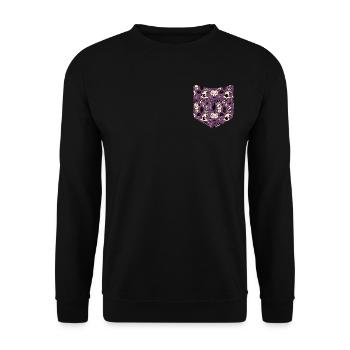 Wicca Sorcière Citrouille Creepy Breast Pocket Halloween - Sweat-shirt Unisexe - noir - Devant - Alina (178cm) & Michal (187cm)