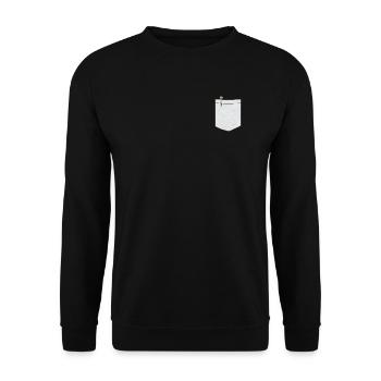 Poche poitrine avec stylo à bille - Sweat-shirt Unisexe - noir - Devant - Alina (178cm) & Michal (187cm)