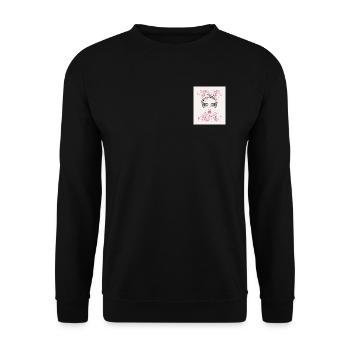 Abstract Modern Woman Portrait - Unisex Sweatshirt - black - Front - Alina (178cm) & Michal (187cm)