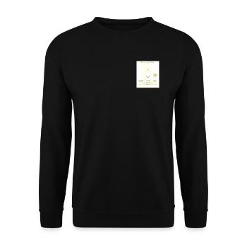 Fleur de Lys et Spirale de Fibonacci - Sweat-shirt Unisexe - noir - Devant - Alina (178cm) & Michal (187cm)