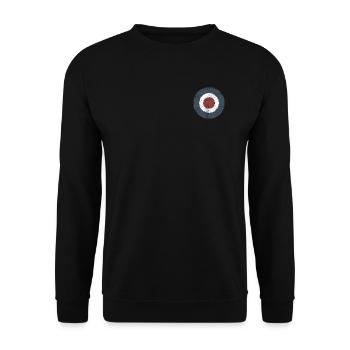 Mod Target bleu vintage - Sweat-shirt Unisexe - noir - Devant - Alina (178cm) & Michal (187cm)