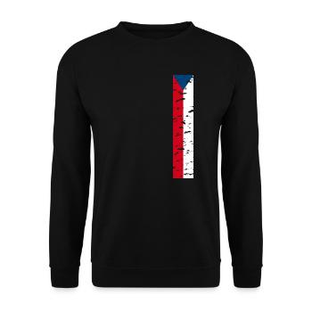 Ich liebe Tschechien, Eleganz Stil Design T-Shirt - Unisex Pullover - Schwarz - Vorne - Alina (178cm) & Michal (187cm)