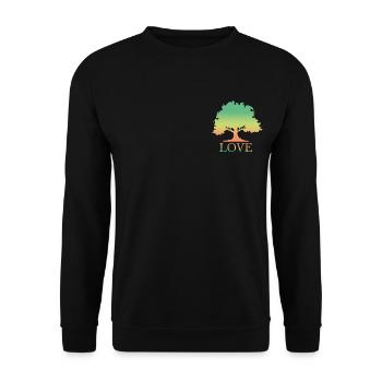 Love, Nature, Forest, Tree, I Love Trees, Environment - Unisex Sweatshirt - black - Front - Alina (178cm) & Michal (187cm)