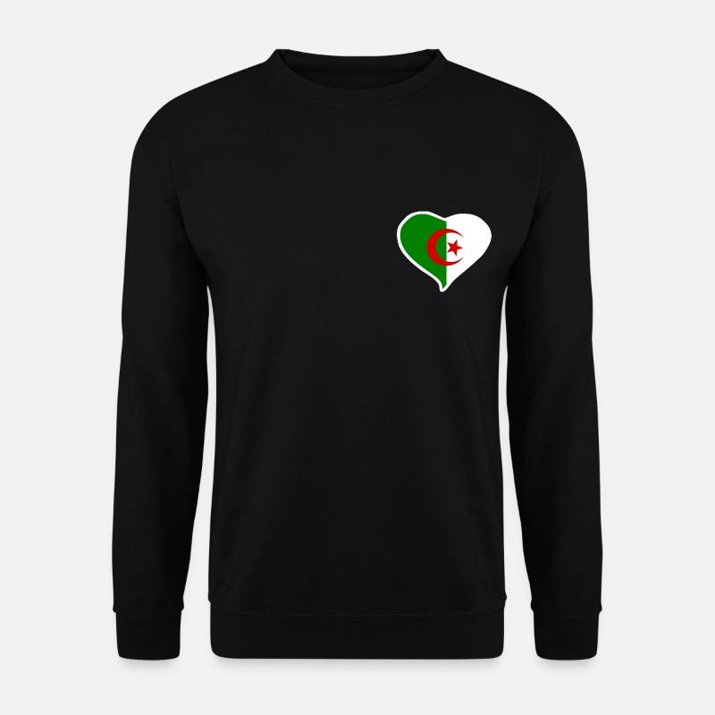 Algeria heart flag - Unisex Sweatshirt - black