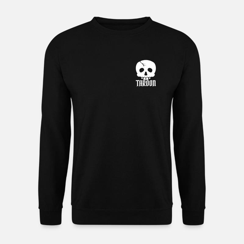 Taroon skull and lettering white - Unisex Sweatshirt - black