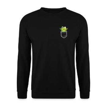 Frog Frogs - Unisex Sweatshirt - black - Front - Alina (178cm) & Michal (187cm)